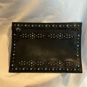 Hand made Pebbled leather makeup bag!